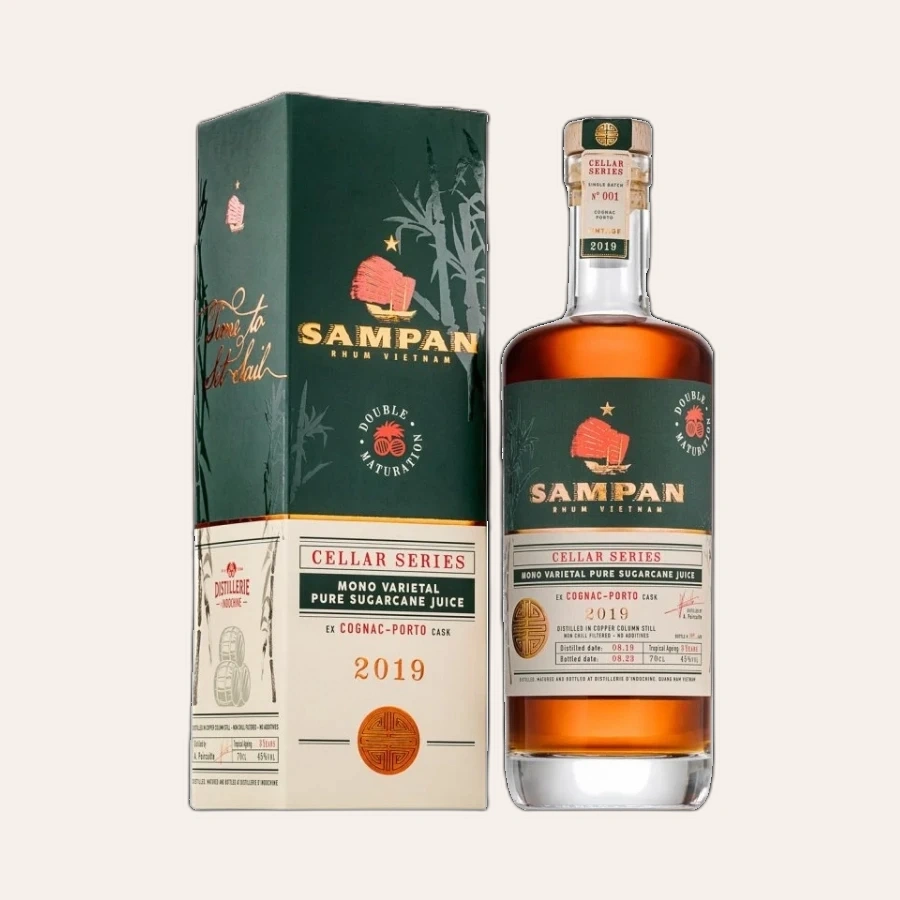 Rượu Rhum Việt Nam Sampan Cellar Series ex Cognac Porto Cask