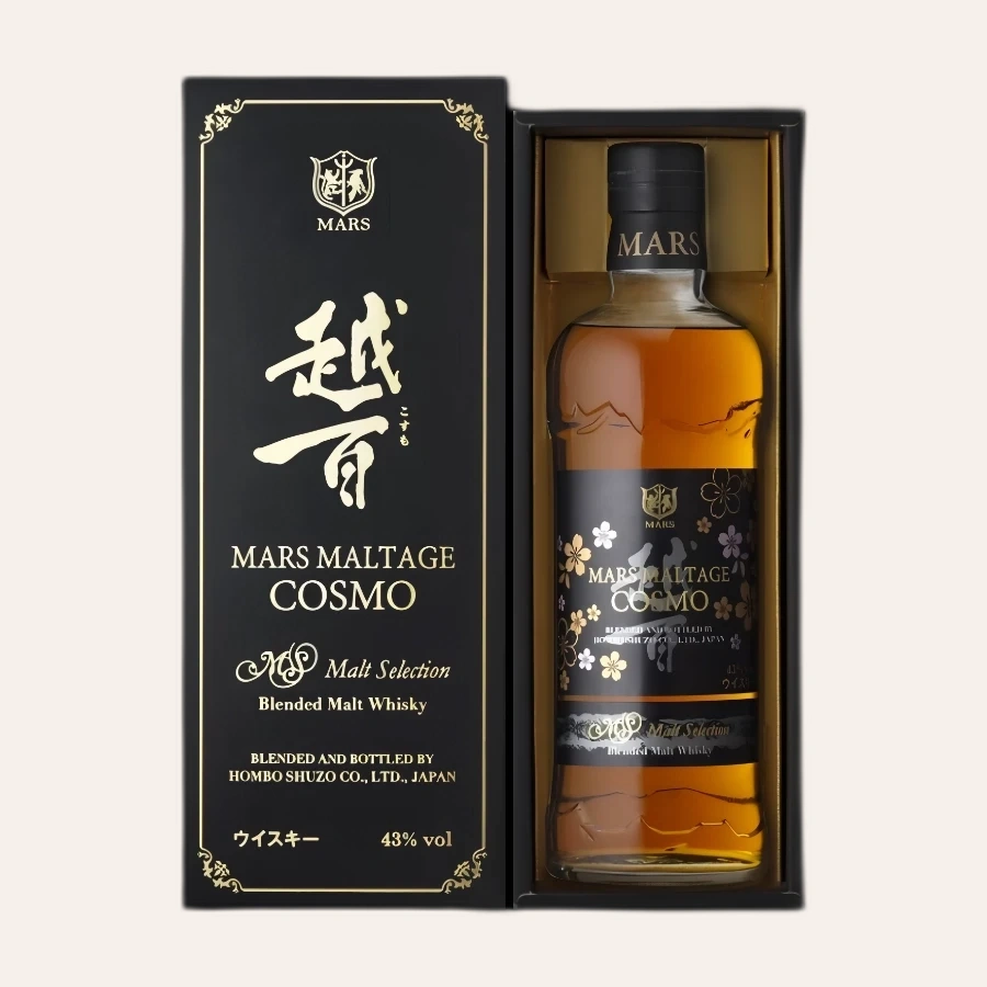 Rượu Whisky Nhật Bản Mars Maltage 'COSMO' Blended Malt Whisky Gift Box