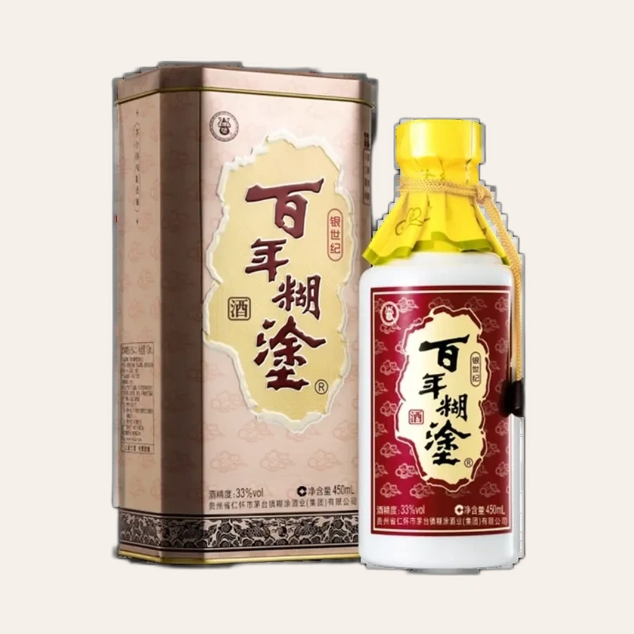 Rượu Bách Niên Hồ Đồ Hộp Thiếc 450ml 33%/ Bainian Hutu/ 百年糊涂