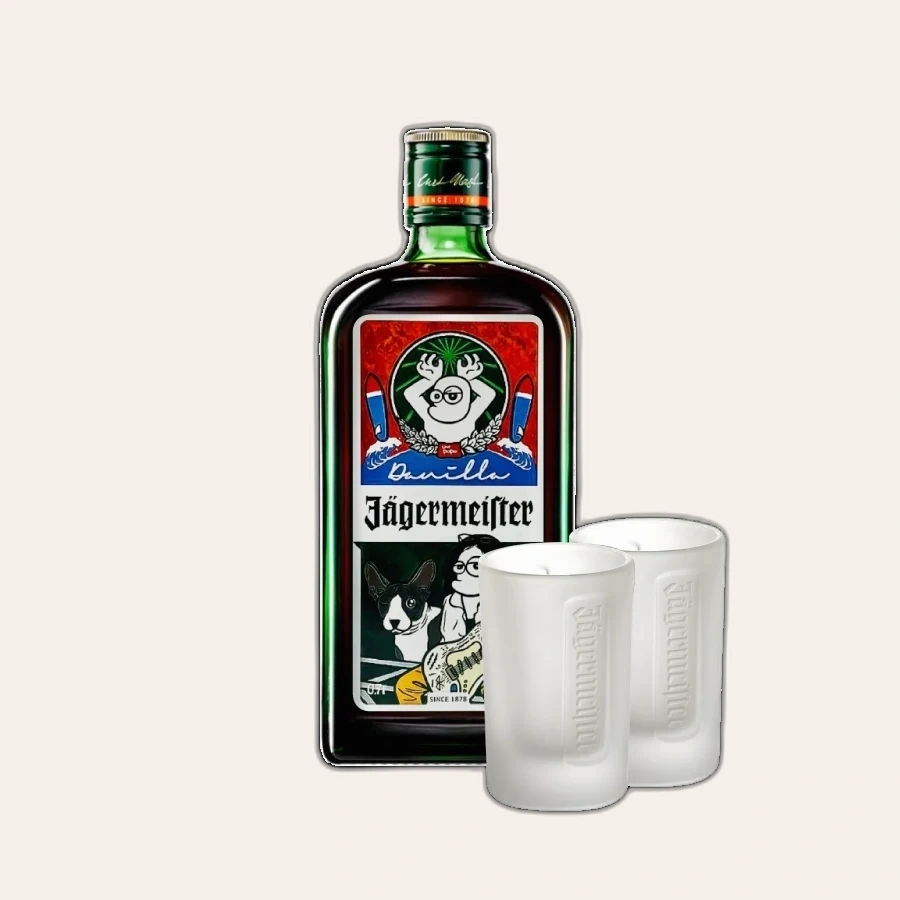 Rượu Liqueur Đức Jagermeister Be The Meister Collector's Edition Phiên Bản Hộp Quà Kèm 2 Ly Shot
