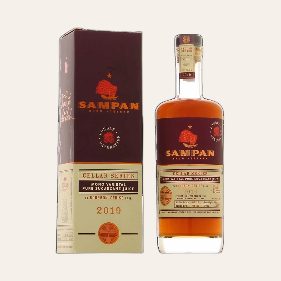 Rượu Rhum Việt Nam Sampan Cellar Series ex Cognac Bourbon Cask