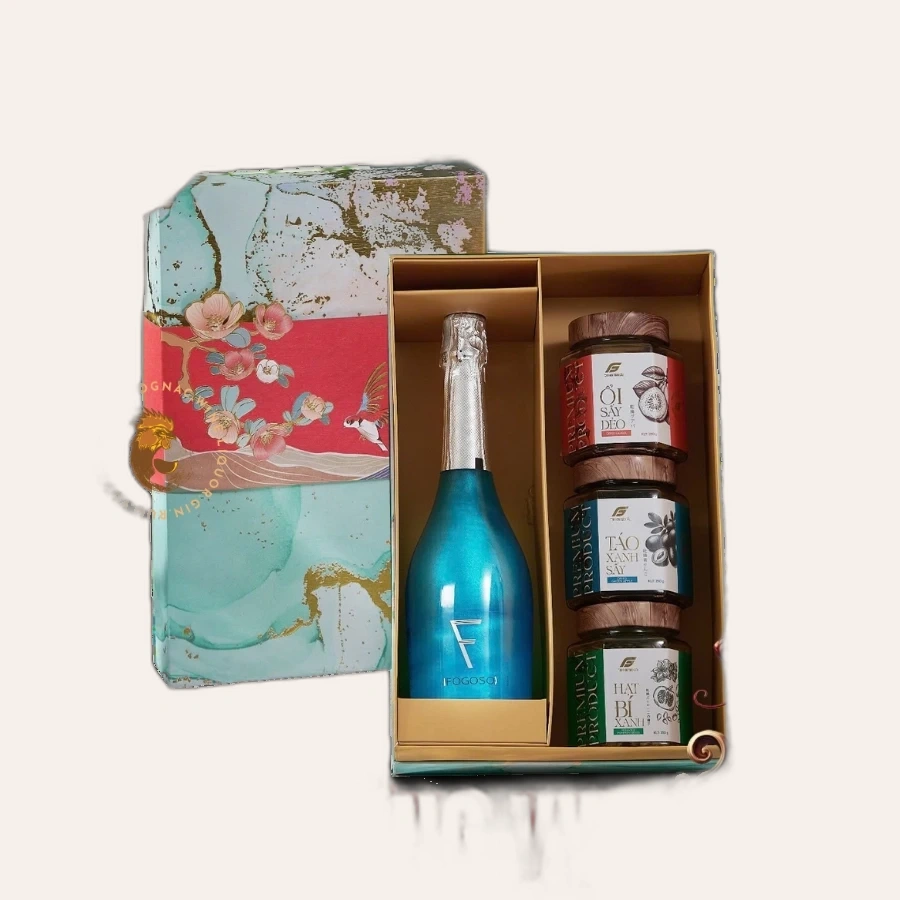 Rượu Sparkling Tây Ban Nha Fogoso Azul Hộp Quà Tết 2025