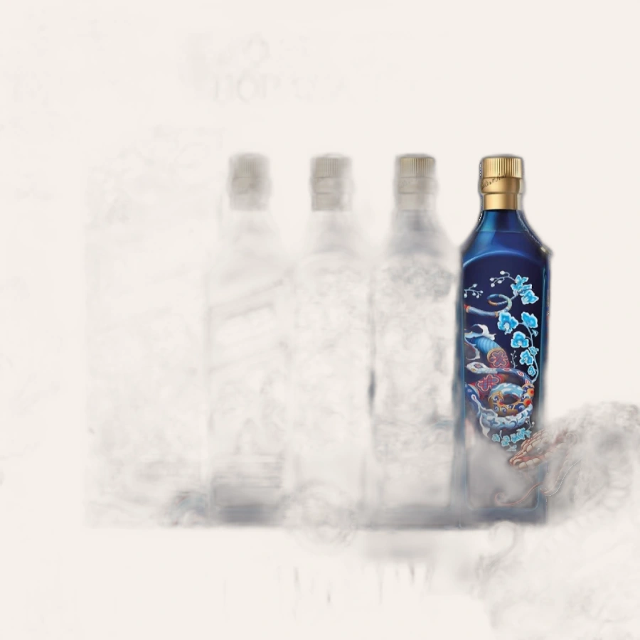 Rượu Whisky Johnnie Walker Blue Label x James Jean Phiên Bản Hộp Quà Tết Ất Tỵ 2025