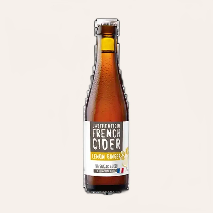 Nước Ép Táo Lên Men Pháp Vị Chanh Gừng L'Authentique French Cider Val De France Lemon Ginger 330ml