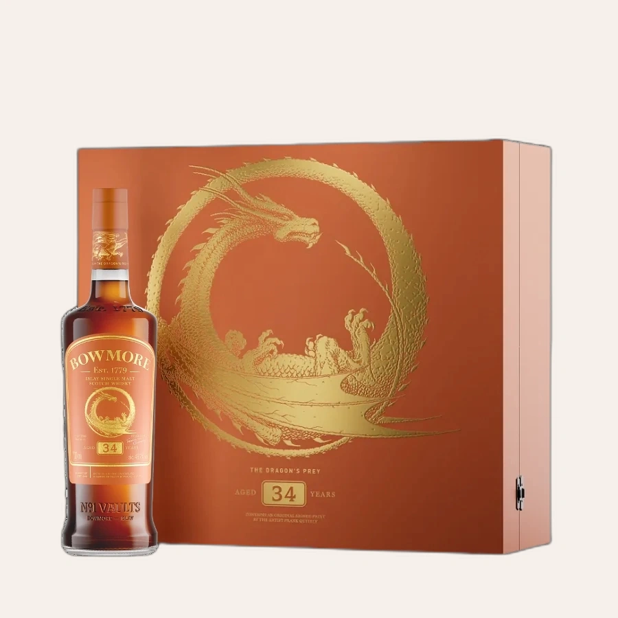Rượu Whisky Bowmore 34 Year Old Frank Quitely Dragon's Prey