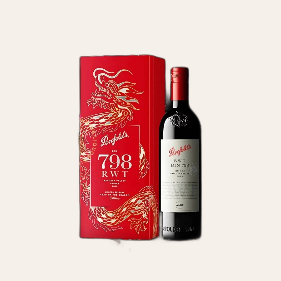 Rượu Vang Đỏ Úc Penfolds RWT Bin 798 Hộp Quà Tết 2025