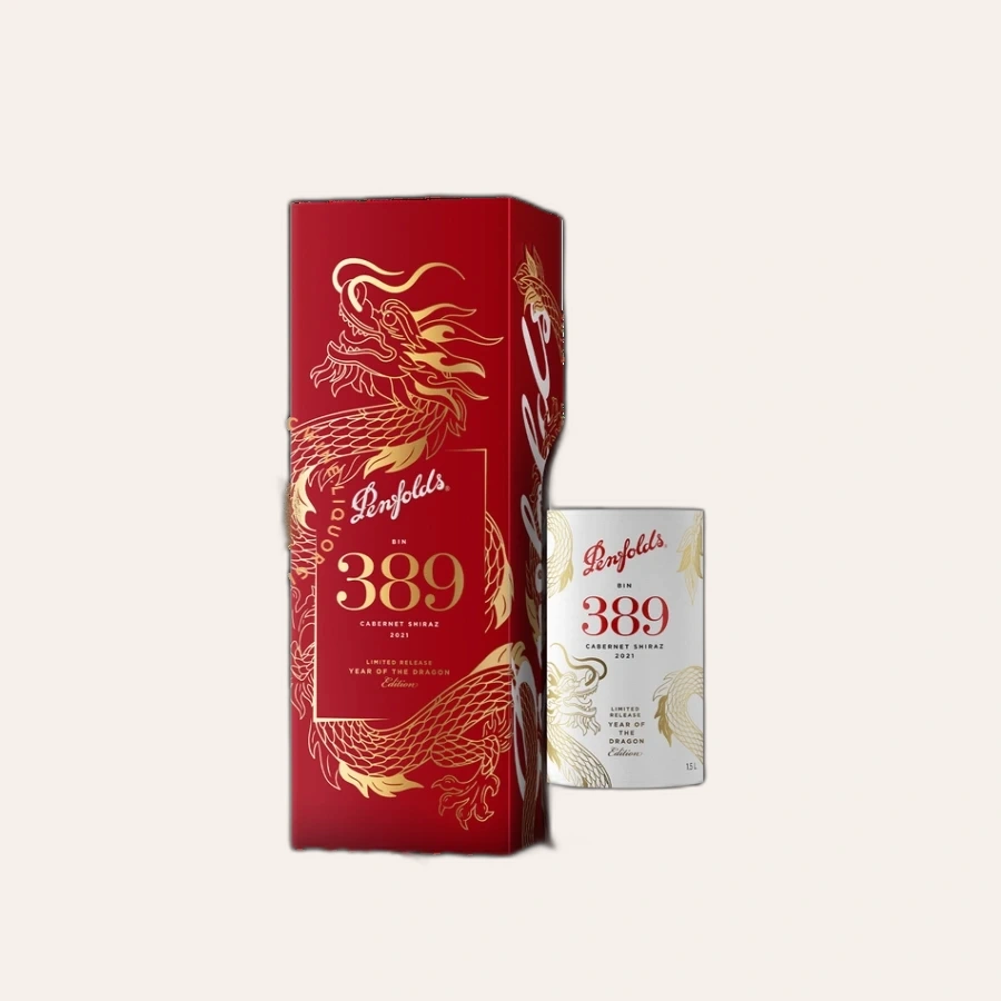 Rượu Vang Đỏ Úc Penfolds Bin 389 1.5L Hộp Quà Tết 2025