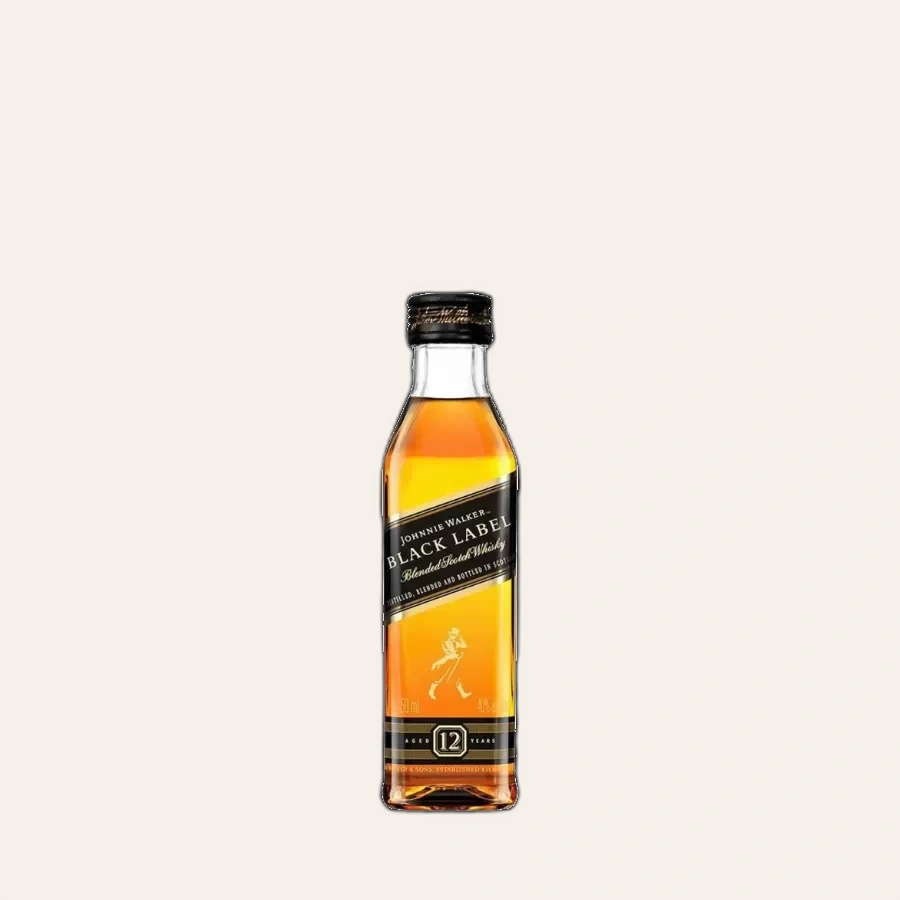 Rượu Whisky Johnnie Walker Black Label 12 Year Old Chai Mini 50ml