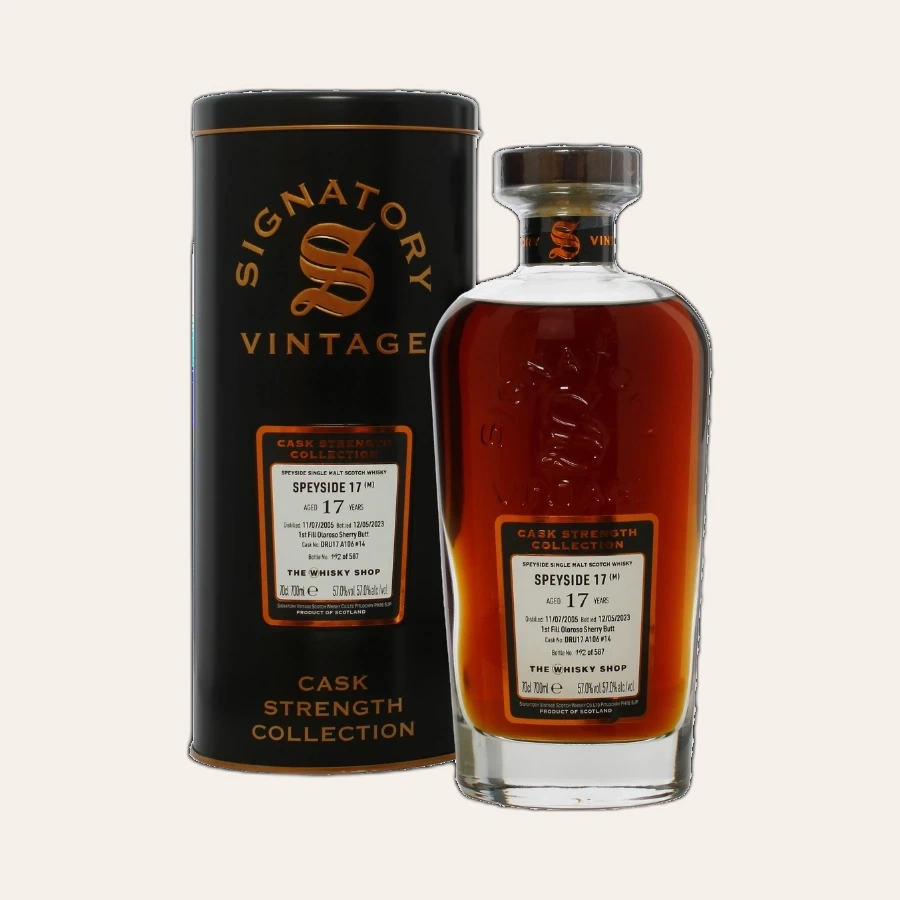 Rượu Whisky Speyside 17 Year Old M Cask Strength Collection Signatory Vintage 2005