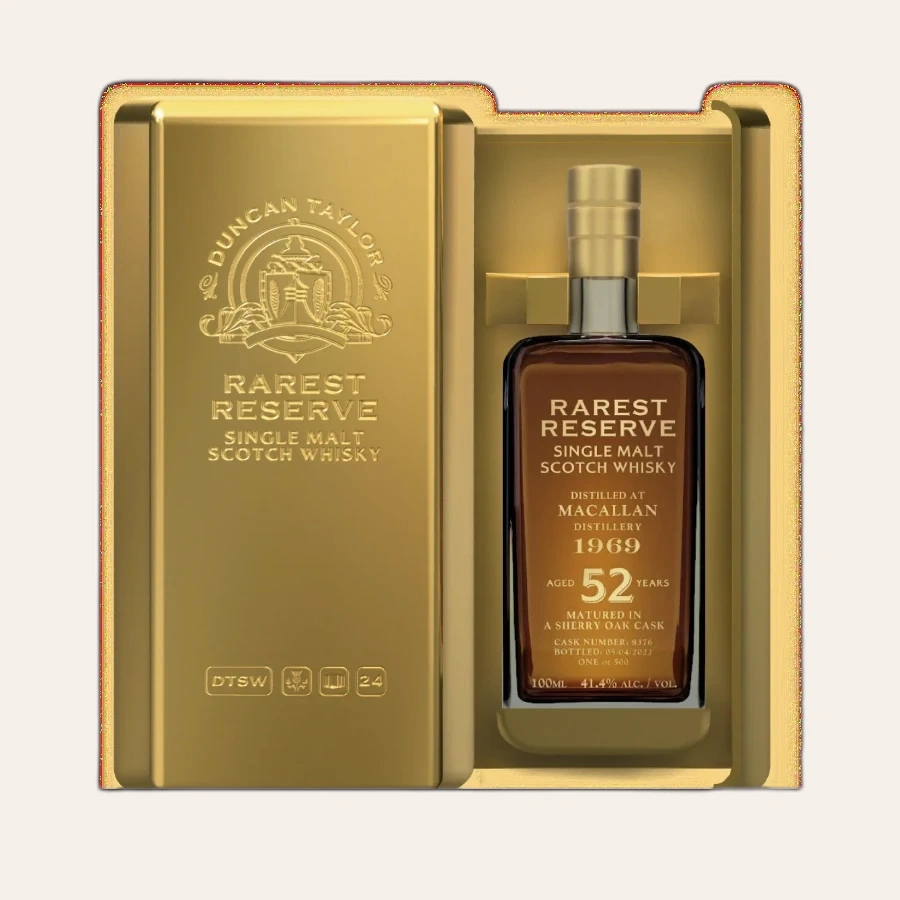 Rượu Whisky Macallan 52 Year Old Rarest Reserve Duncan Taylor 1969