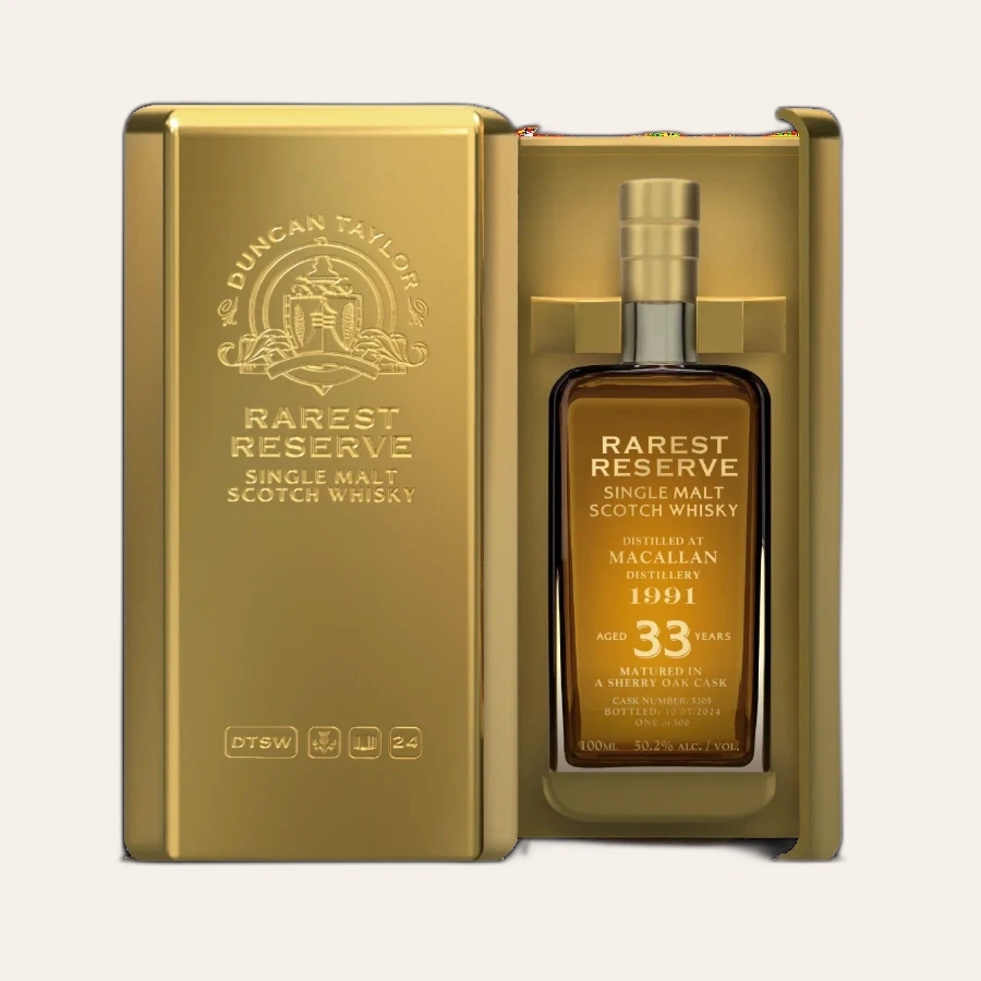 Rượu Whisky Macallan 33 Year Old Rarest Reserve Duncan Taylor 1991