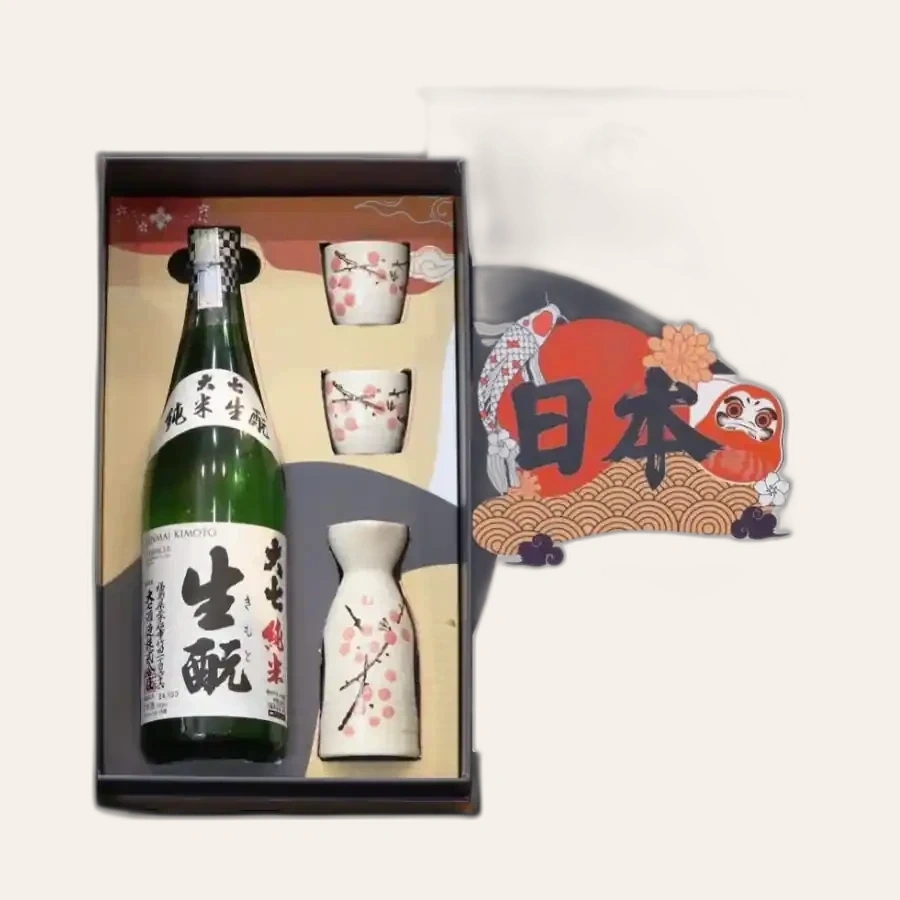 Rượu Sake Nhật Daishichi Junmai Kimoto Hộp Quà Tết 2026
