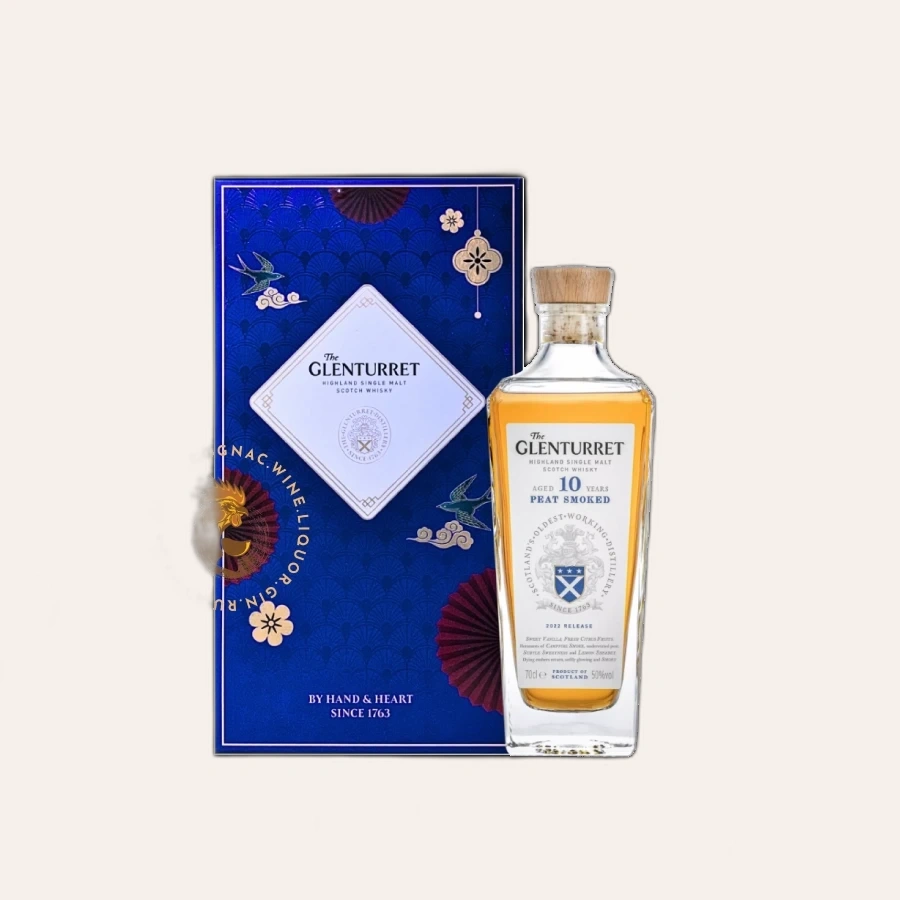 Rượu Whisky Glenturret 10 Year Old Smokey Phiên Bản Hộp Quà Tết 2025