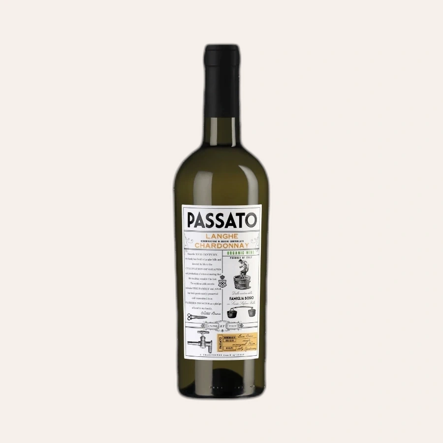 Rượu Vang Trắng Ý Bosio Passato Langhe DOC Chardonay Organic