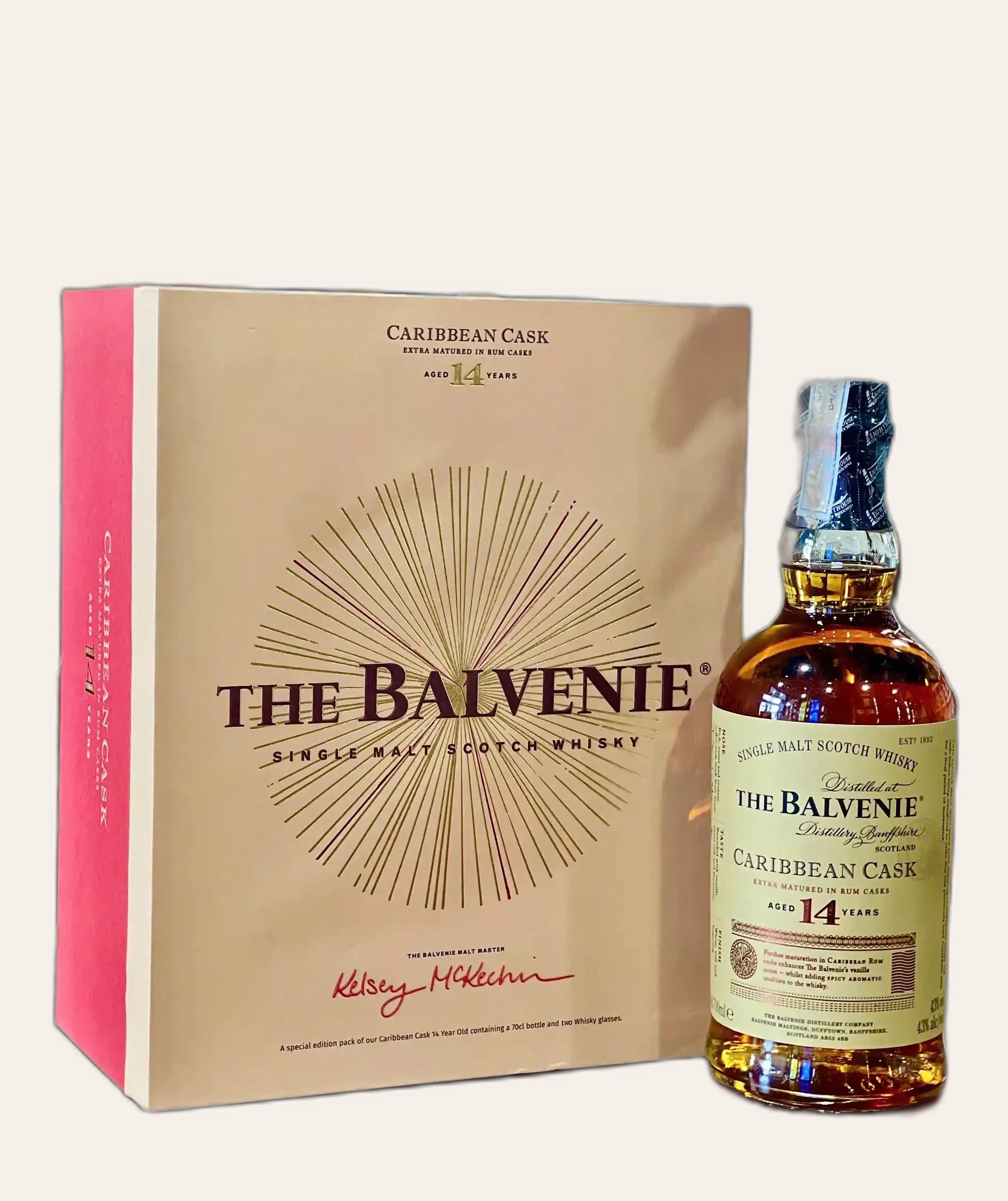 Balvenie 14 Year Old Caribbean Cask Hộp Quà Tết 2026 Sang Trọng