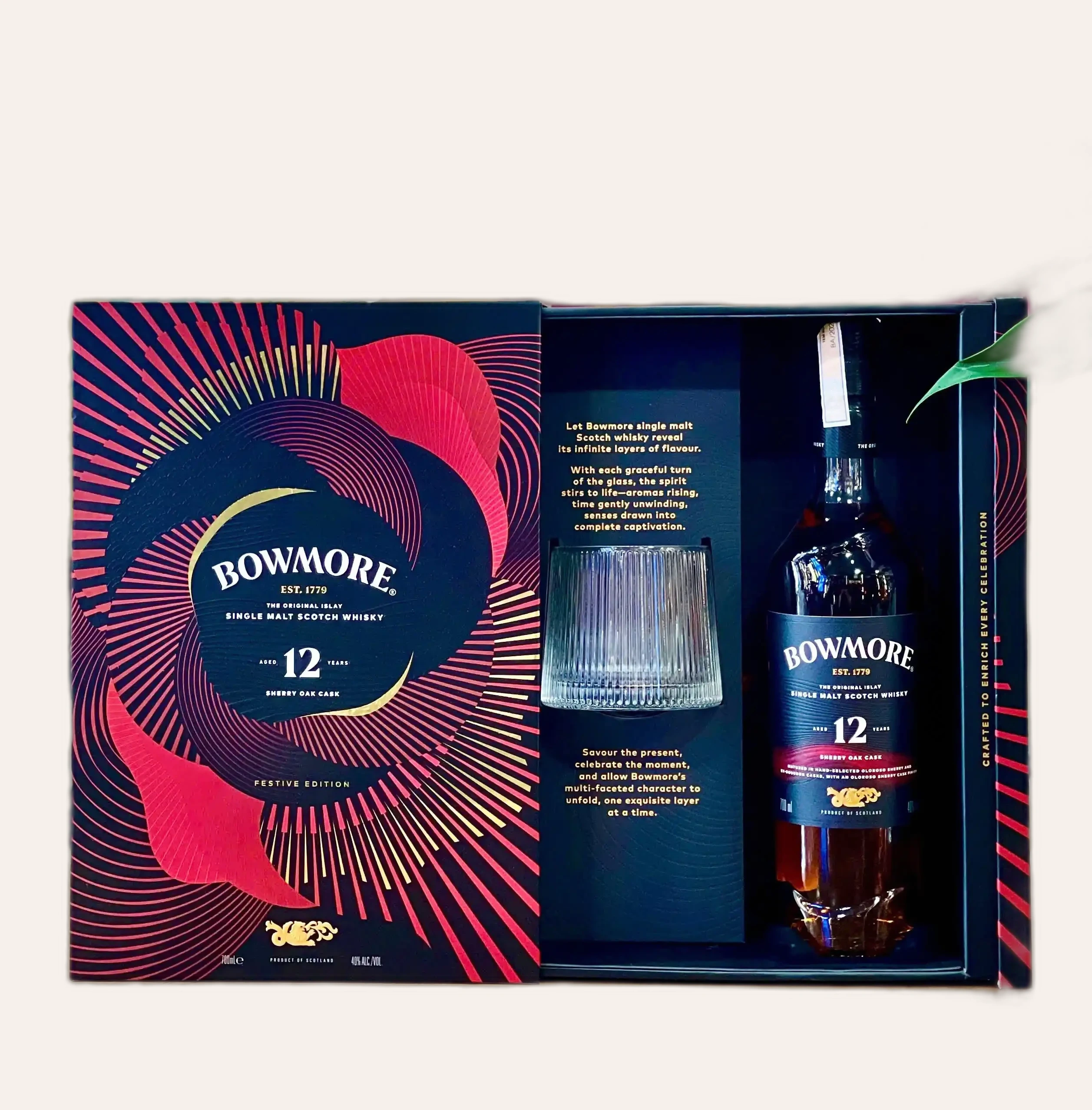 Bowmore 12 Year Old Sherry Oak Cask Hộp Quà Tết 2026 Đặc Trưng