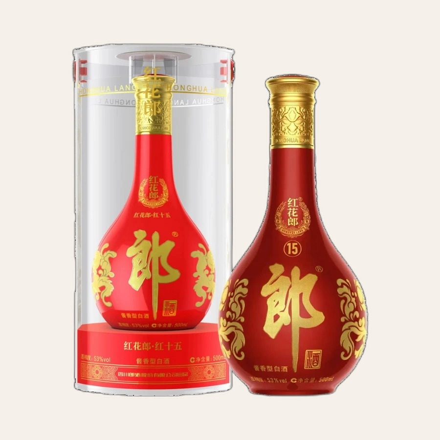 Rượu Lang Tửu - Hồng Hoa Lang 15 Năm / 郎酒 红花郎 十五年 / Langjiu Honghua Lang 15 Nián