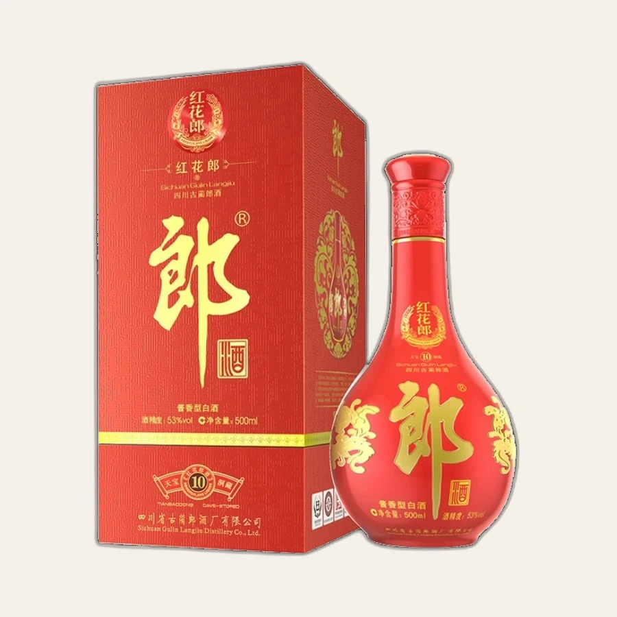 Rượu Lang Tửu - Hồng Hoa Lang 10 Năm / 郎酒 红花郎 十年 / Langjiu Honghualang 10 Nián