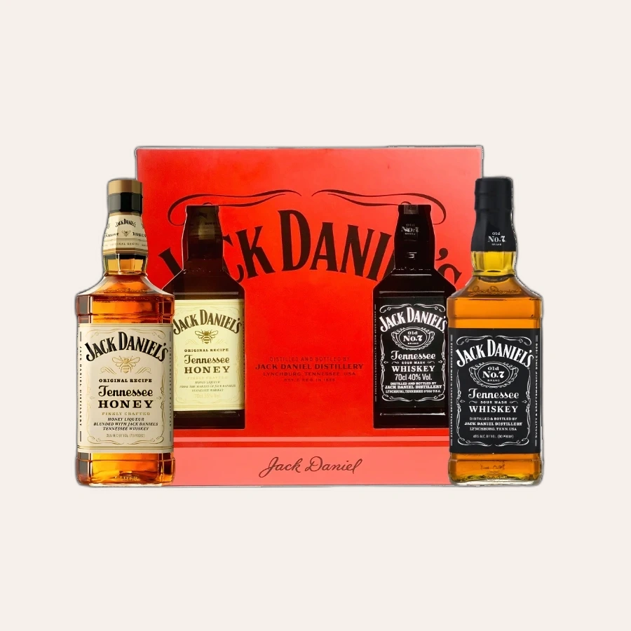 Rượu Whiskey Jack Daniel's Phiên Bản Hộp Quà Combo No.7 Và Honey