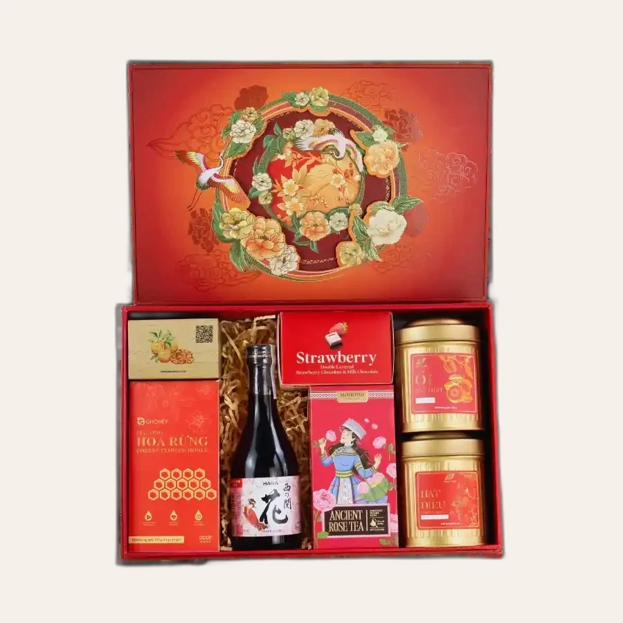 Rượu Sake Nishino Seki Hana Hộp Quà Tết 2026 Set Xuân Hoa 3