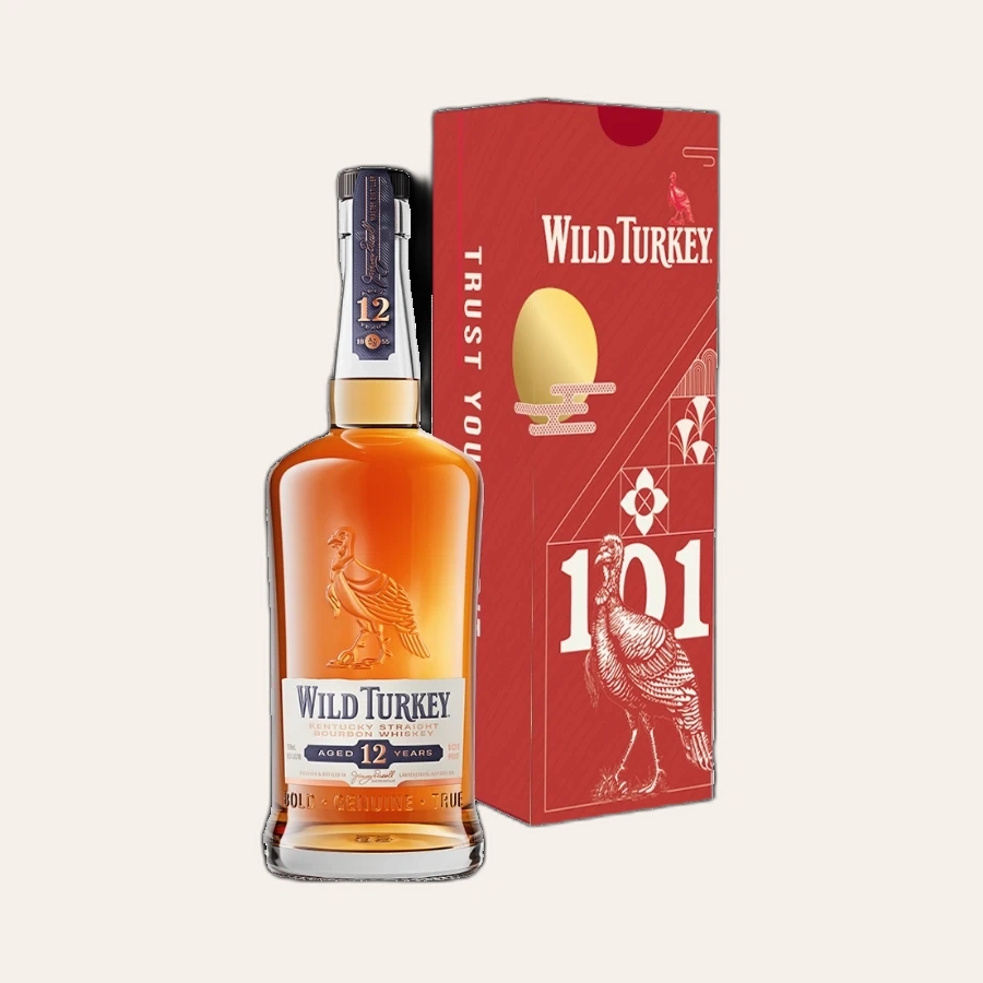 Rượu Whisky Wild Turkey 12 Year Old Hộp Quà Tết 2026