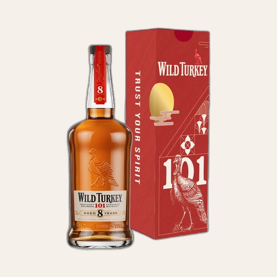 Rượu Whisky Wild Turkey 8 Year Old Hộp Quà Tết 2026