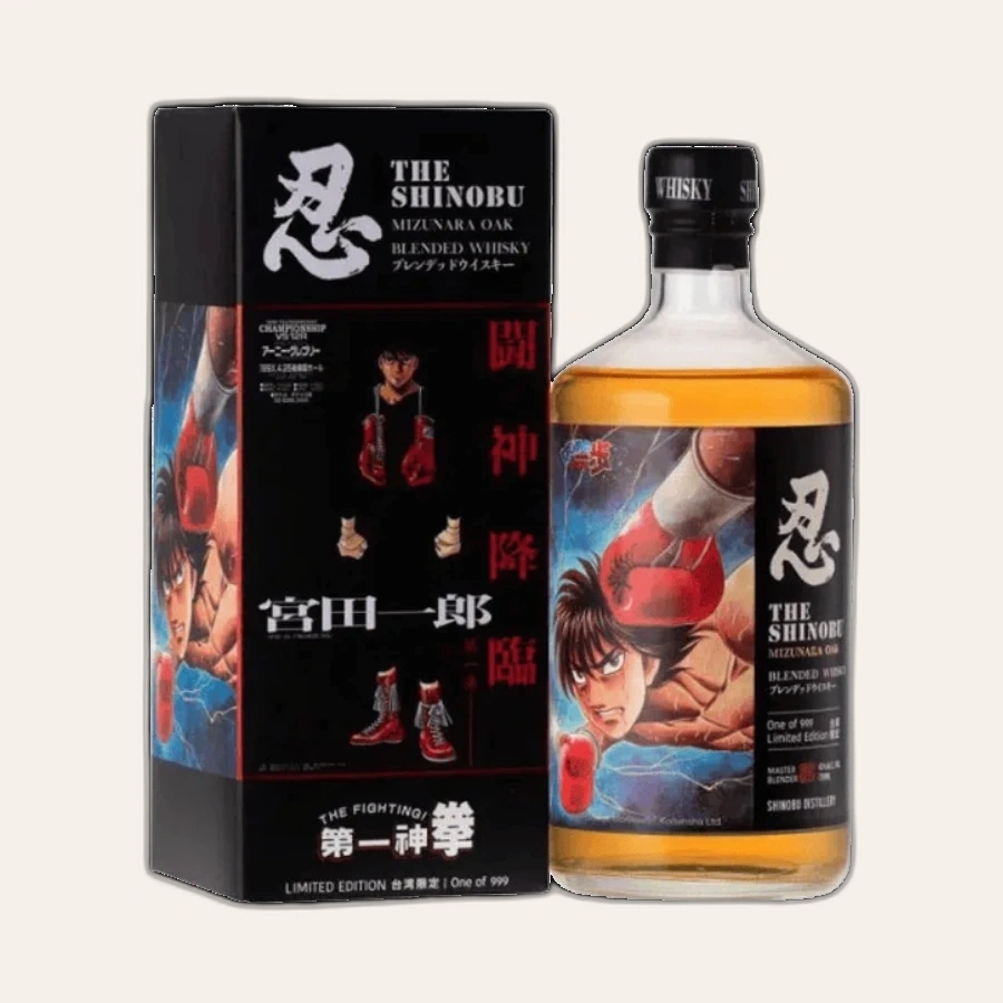 Rượu Whisky Nhật Shinobu Blended Mizunara Oak Finish - Hajime No Ippo Fourth Edition