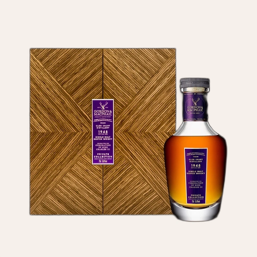Rượu Whisky Glen Grant 74 Year Old 1948 King Charles III Gordon & Macphail
