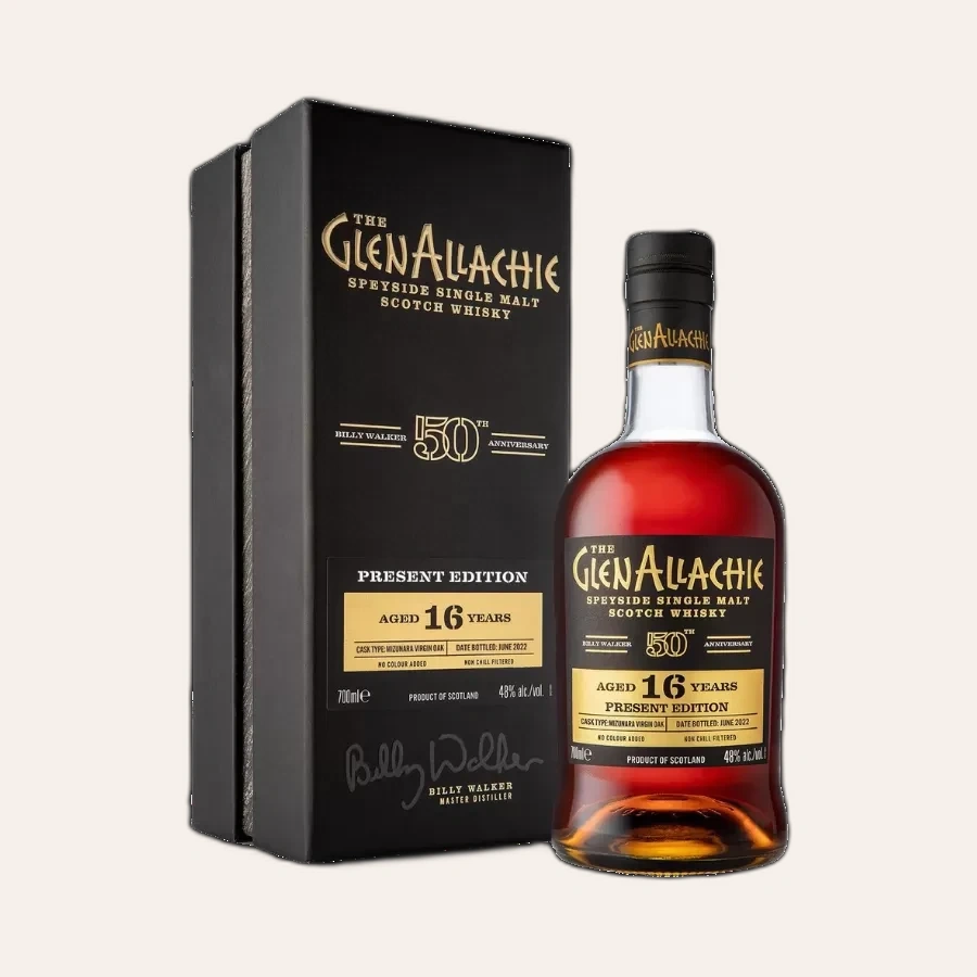 Rượu Whisky GlenAllachie 16 Year Old Present Edition Billy Walker 50th Anniversary