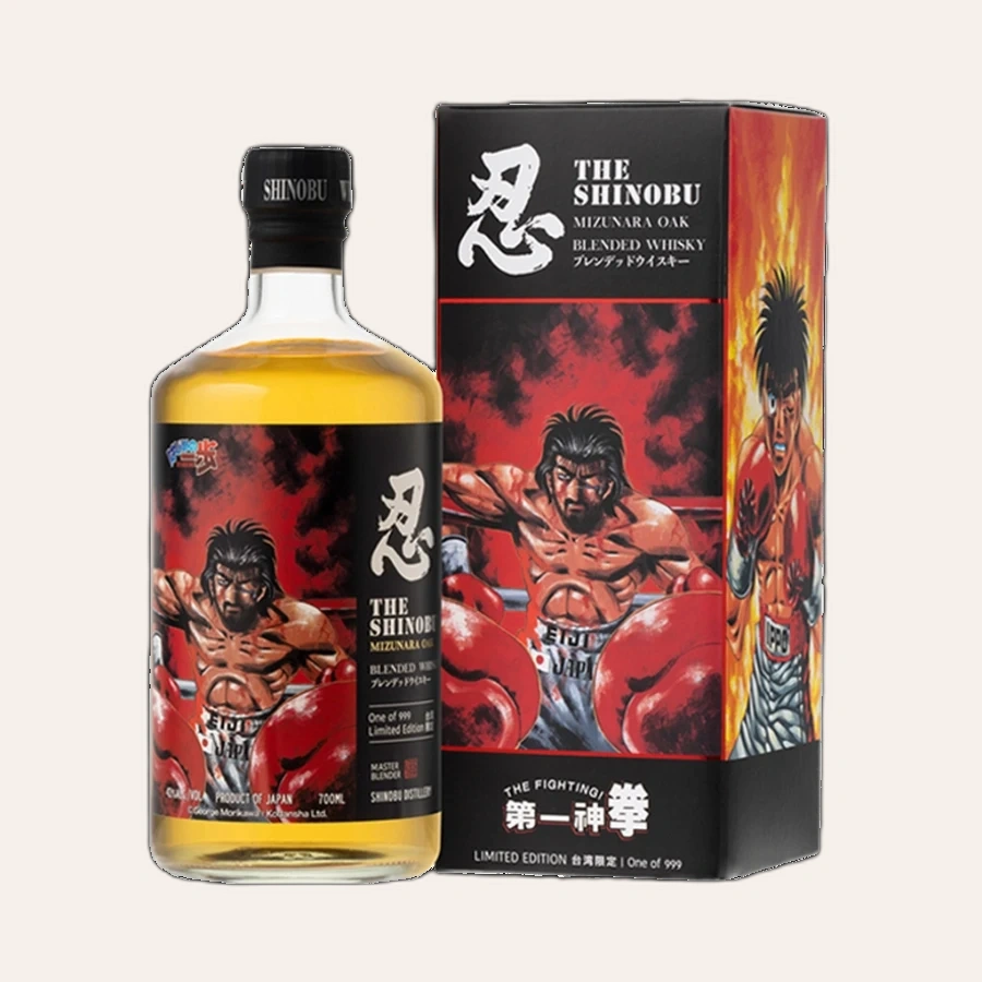 Rượu Whisky Nhật Shinobu Blended Mizunara Oak Finish - Hajime No Ippo Second Edition #1