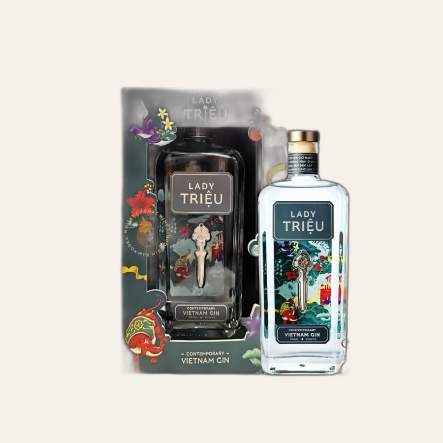 Rượu Gin Việt Nam Set Quà Tết Lady Triệu Contemporary Phiên Bản Tết 2025