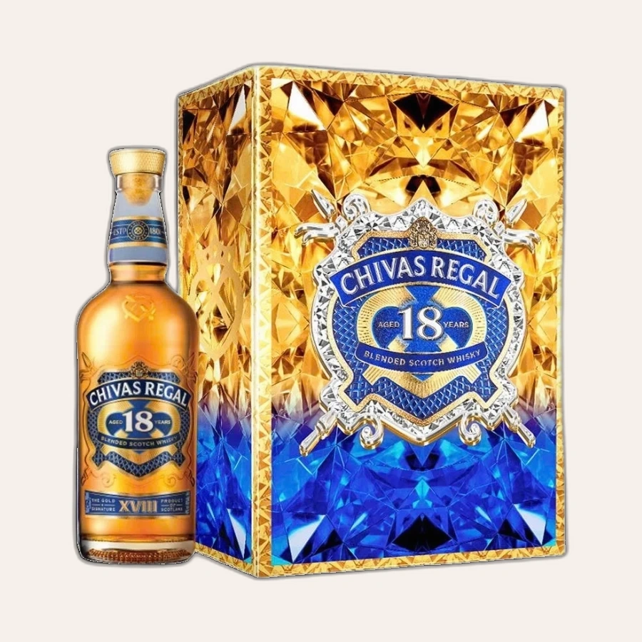 Rượu Whisky Chivas 18 Year Old Gold Signature Hộp Quà Tết 2026