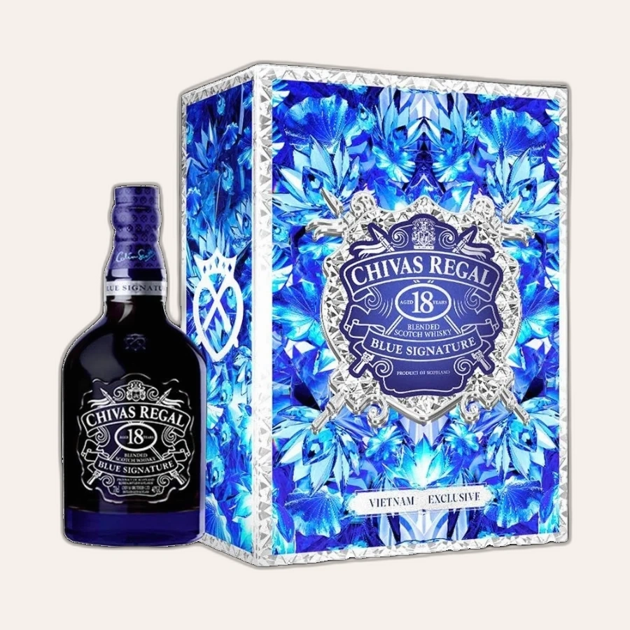 Rượu Whisky Chivas 18 Year Old Blue Signature Hộp Quà Tết 2026