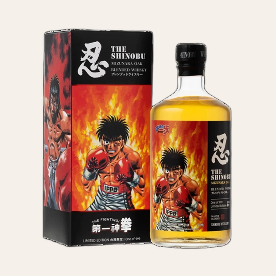 Rượu Whisky Nhật Shinobu Blended Mizunara Oak Finish - Hajime No Ippo Second Edition #2