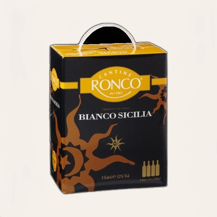 Rượu Vang Trắng Ý Ronco Sicilia Bianco BIB 3L