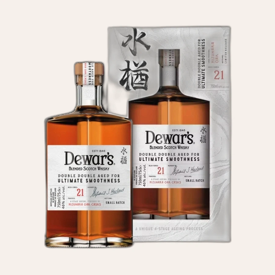 Rượu Whisky Dewar's 21 Year Old Mizunara Oak Cask Finish - Double Double Aged