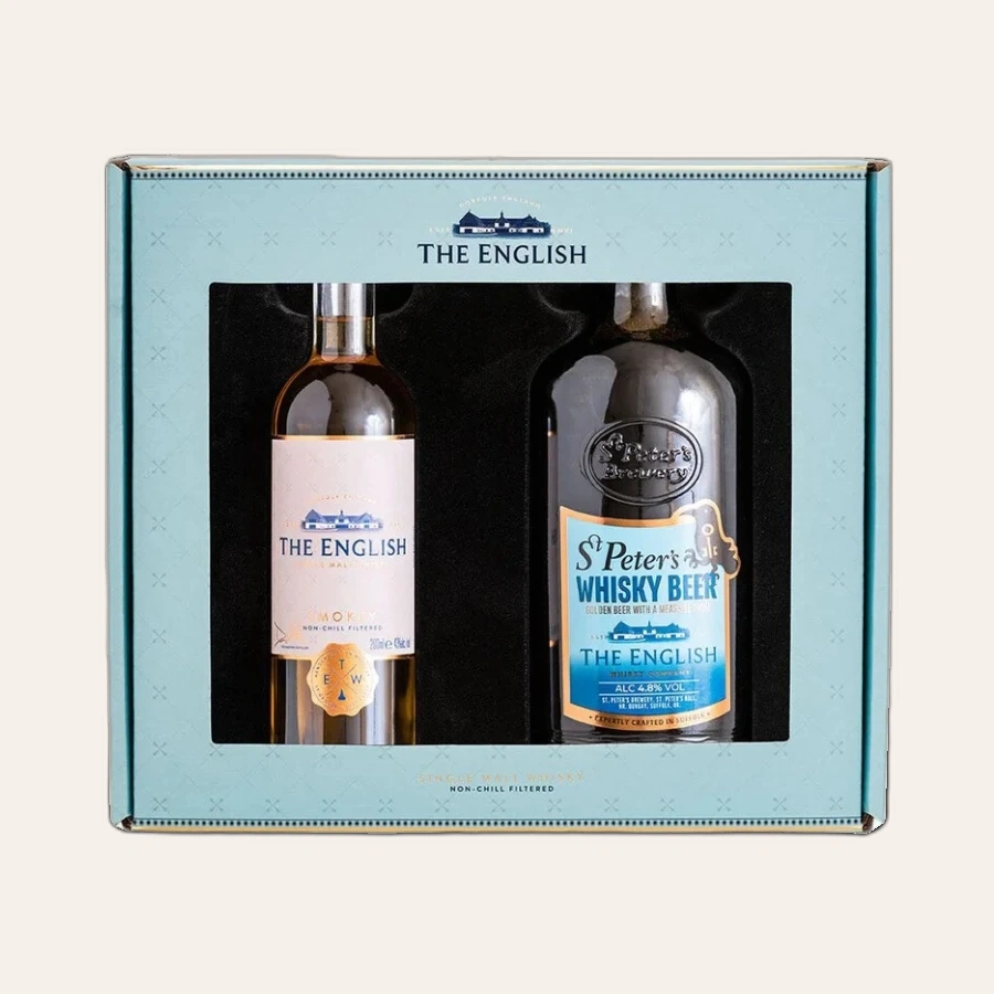 Rượu Whisky Anh Quốc The English Smokey + Beer Gift Set