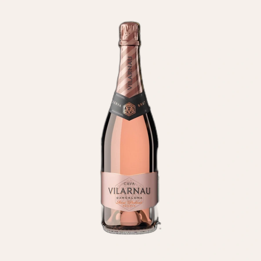 Rượu Sparkling Tây Ban Nha Cava Vilarnau Barcelona Rose Delicat Reserva 750ml
