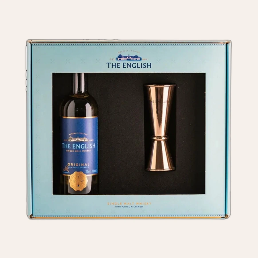 Rượu Whisky Anh Quốc The English Original + Jigger Gift Set (Chai 200ml + ly Jigger)