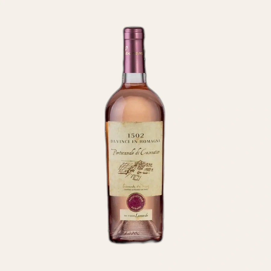 Rượu Vang Hồng Ý Leonardo Da Vinci 1502 Rose Portocanale Di Cesenatico