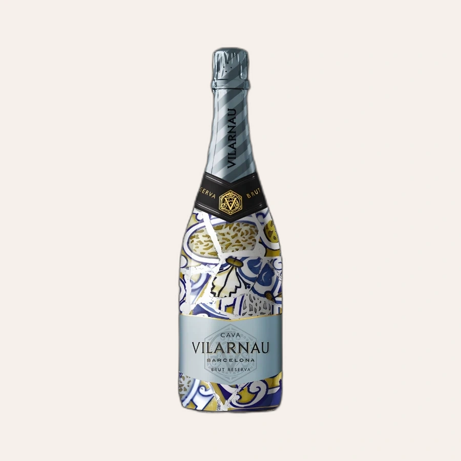 Rượu Sparkling Tây Ban Nha Cava Vilarnau Barcelona Brut Reserva Trencadis Edition