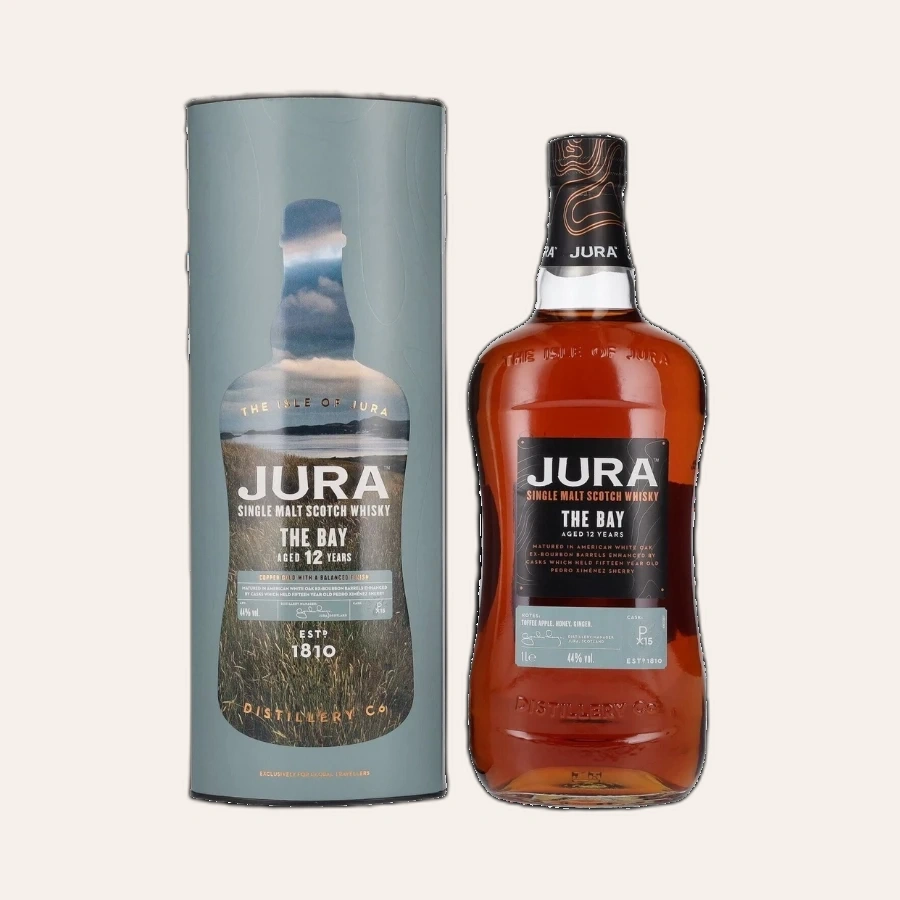 Rượu Whisky Jura 12 Year Old The Bay Travel Retail Exclusive 1000ml