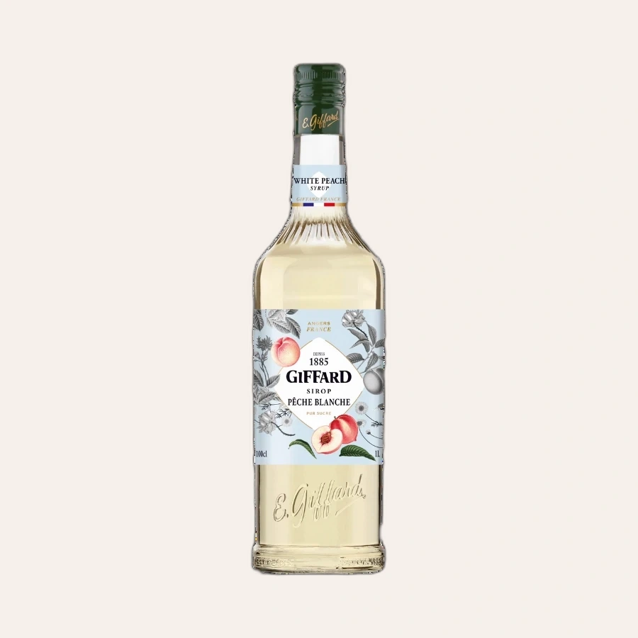 Syrup Pháp Giffard White Peach / Peche Blanche / Quả Đào Trắng