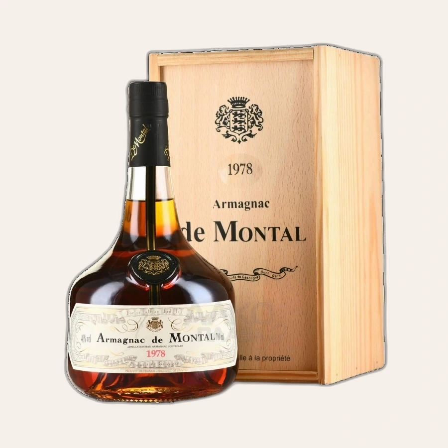 Rượu Brandy Pháp De Montal Bas Armagnac 1978