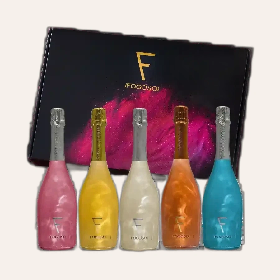 Rượu Sparkling Tây Ban Nha Fogoso Hộp Quà Tết 2026 Hộp 5 Chai