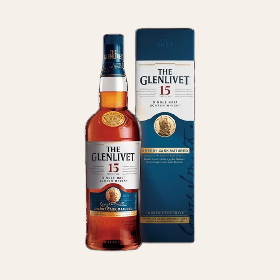 Rượu Whisky Glenlivet 15 Year Old Sherry Cask Matured