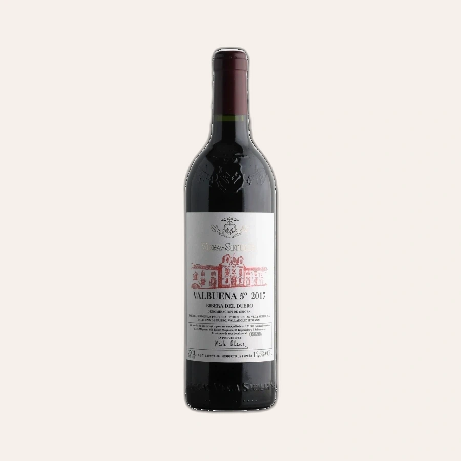 Rượu Vang Đỏ Tây Ban Nha Vega Sicilia Tinto Valbuena 5° Ribera del Duero 2017