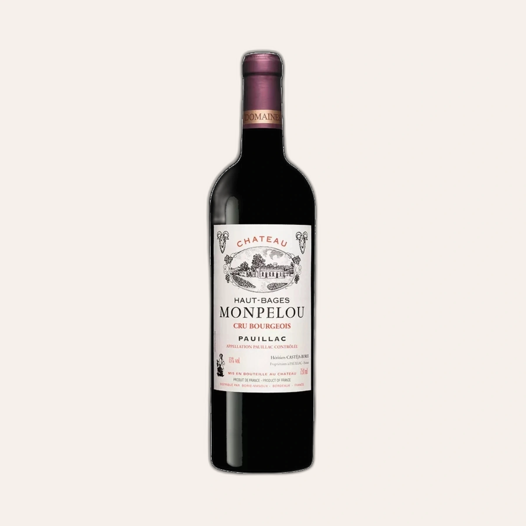 Rượu Vang Đỏ Pháp Borie Manoux Chateau Haut Bages Monpelou