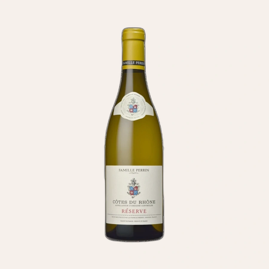 Rượu Vang Trắng Pháp Famille Perrin Cotes Du Rhone Reserve Blanc
