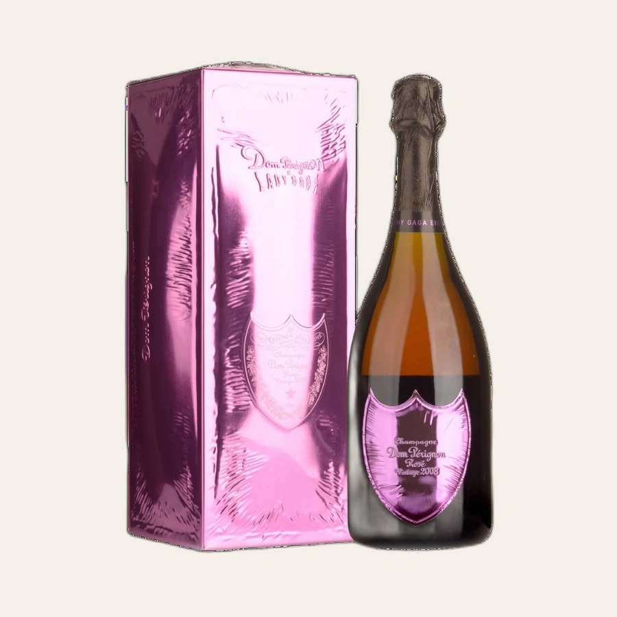 Rượu Champagne Pháp Dom Perignon Rose Lady Gaga Limited Edition 2008